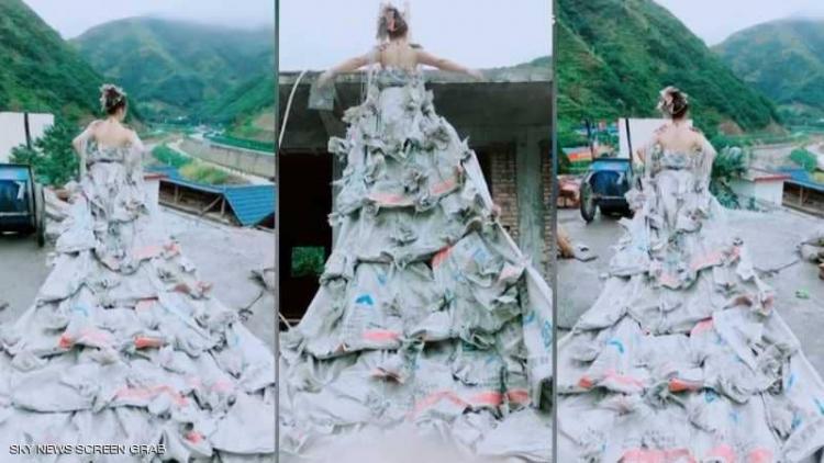 أغرب فستان زفاف مصنوع من مواد غير متوقعة!
