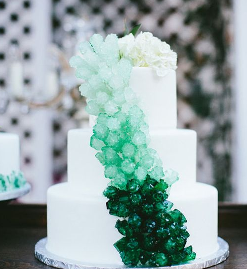 12 كيكة زفاف ساحرة باللون الأخضر