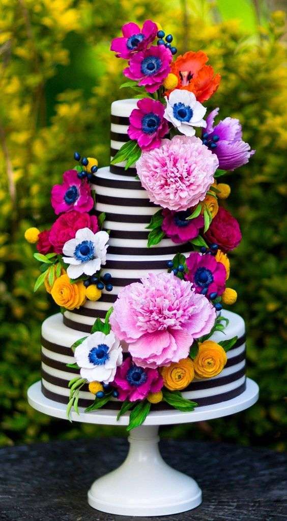 Colorful Wedding Cake Ideas Arabia Weddings
