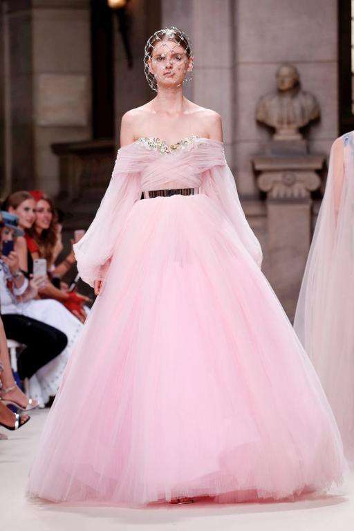 baby pink gown for engagement