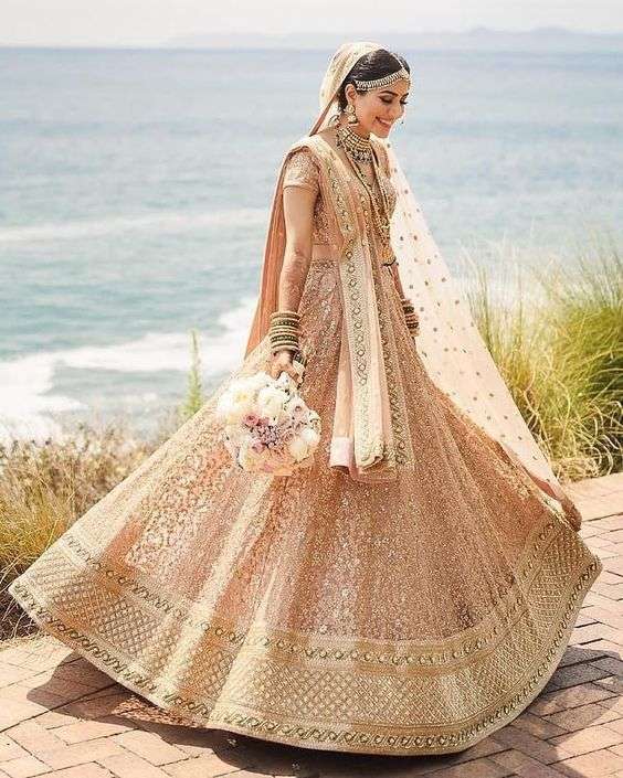 cream and gold indian wedding dress | Indian Weddings: Trousseau by Soma  Sengupta