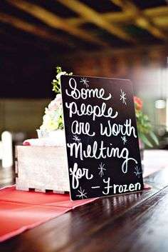 Beautiful Winter Inspired Signs For Your Wedding