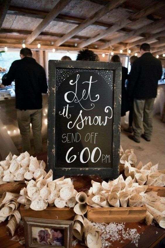 لافتات رائعة لحفل زفافك في فصل الشتاء