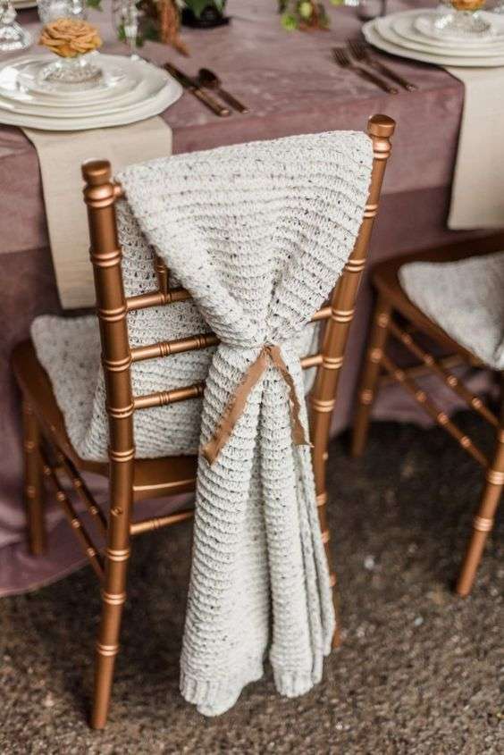 Winter Wedding Chair Decorations You'll Love