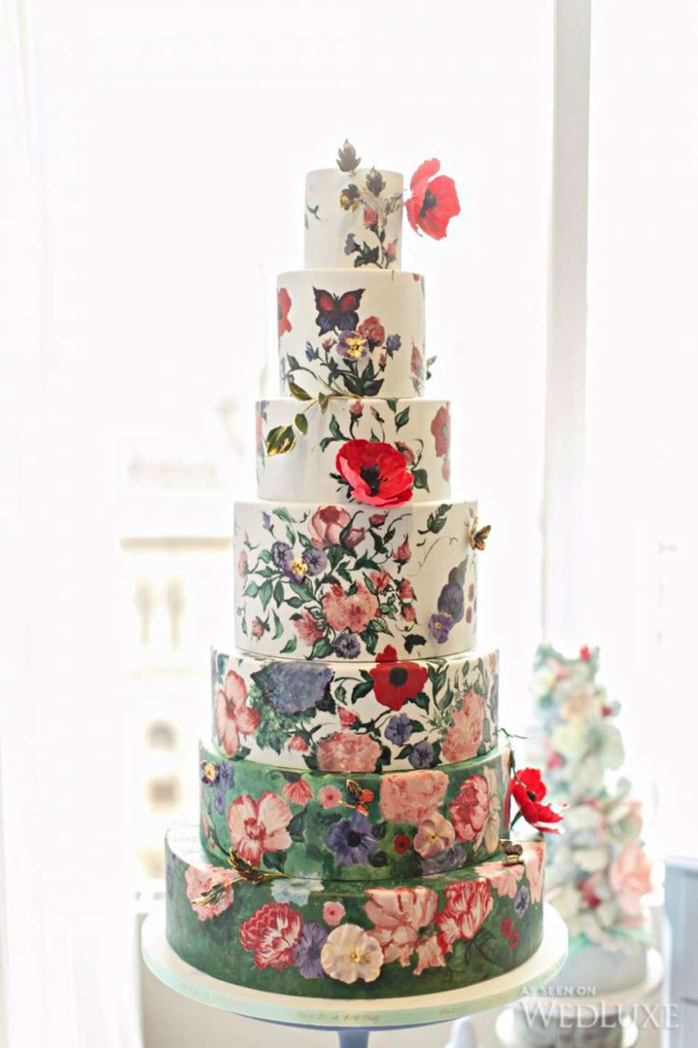 HandPainted and Watercolor Wedding Cakes for Spring