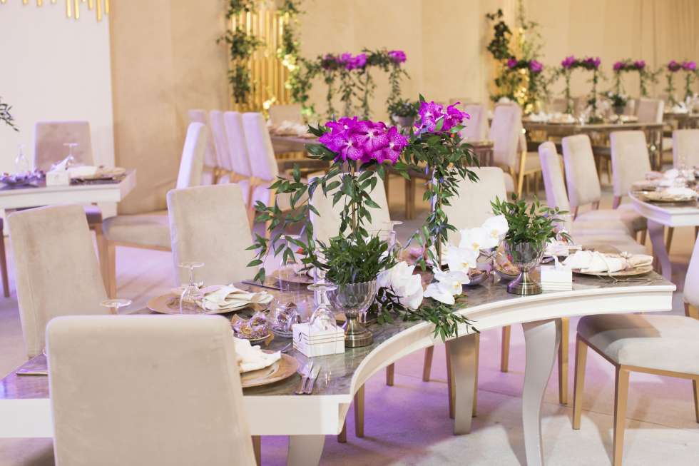 Orchids and Emerald Wedding in Doha