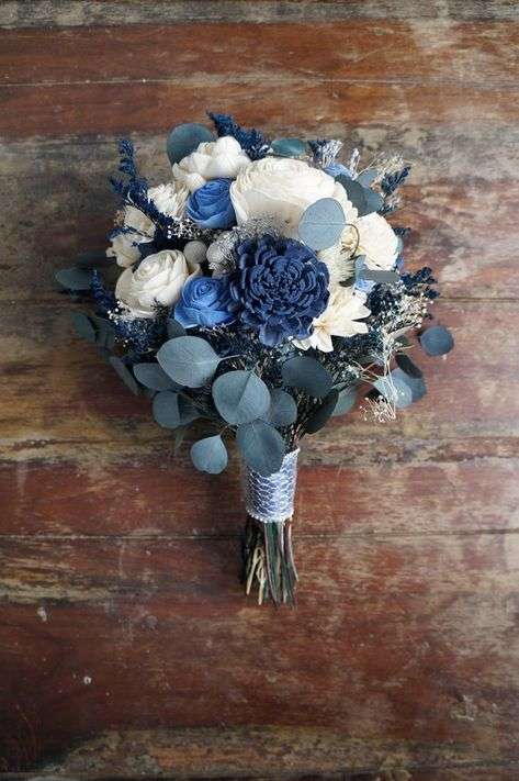 Blue Bridal Bouquets