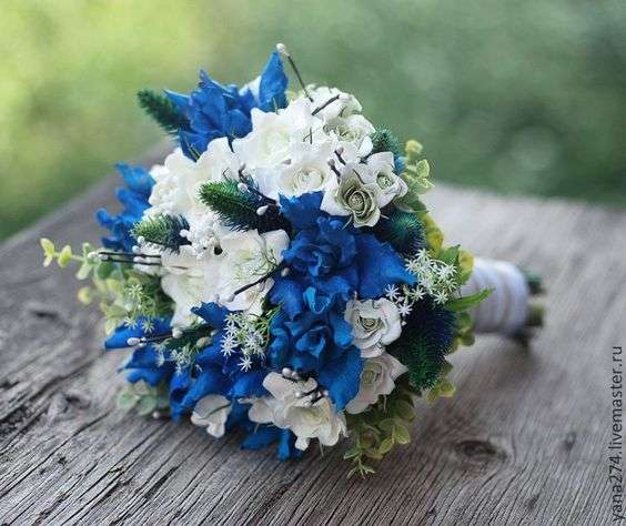 Blue Bridal Bouquets