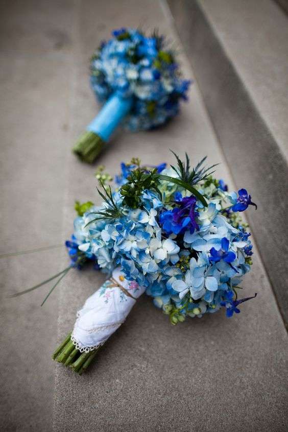 Blue Bridal Bouquets