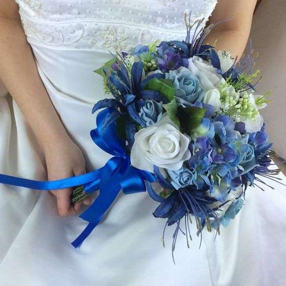 Blue Bridal Bouquets