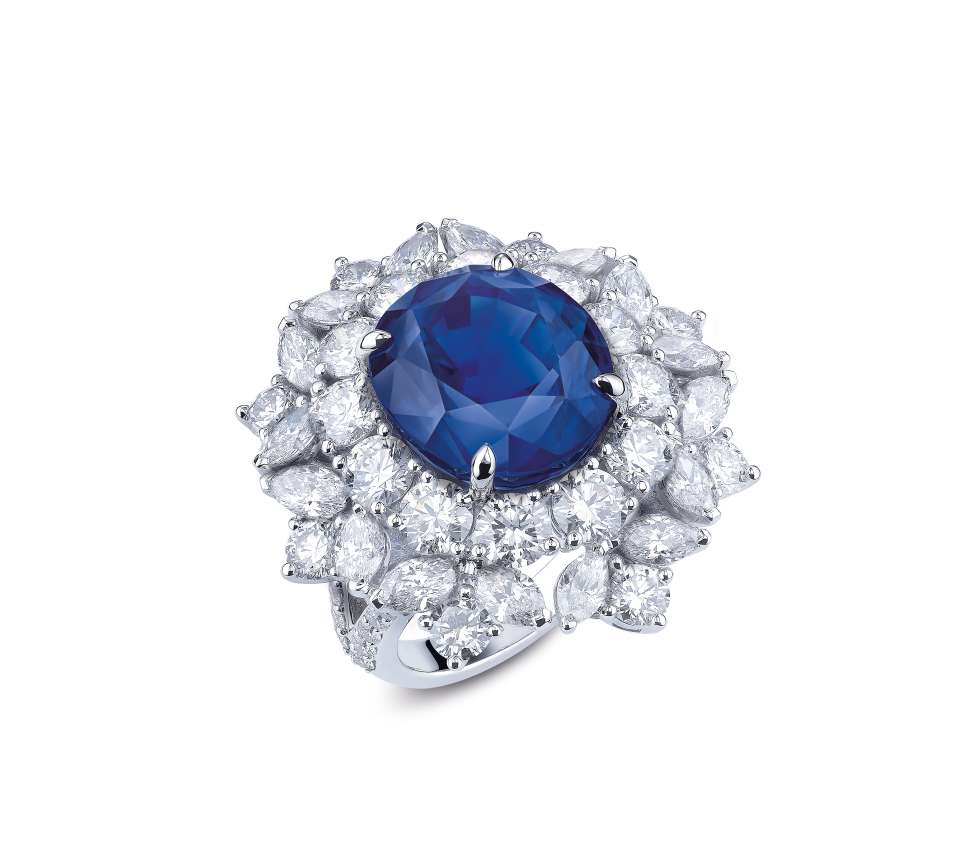 "Love in Mist" Diamonds and Sapphire Collection by Mouawad