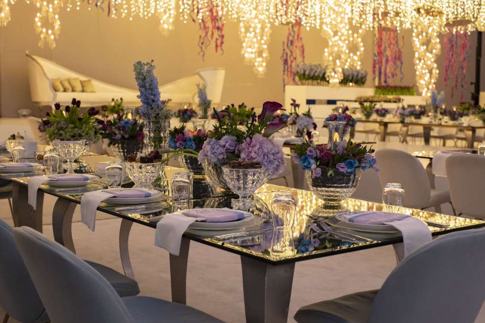 Shimmery and Colorful Crystal Wedding in Qatar