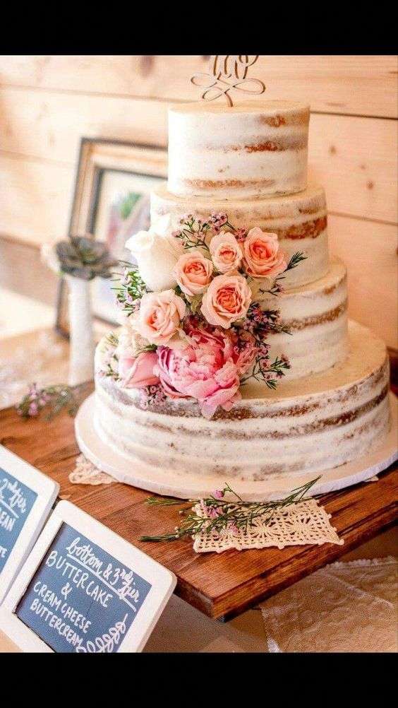 10 Beautiful Semi Naked Wedding Cakes