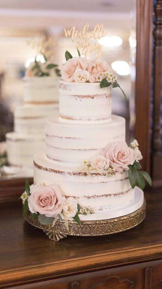 10 Beautiful Semi Naked Wedding Cakes