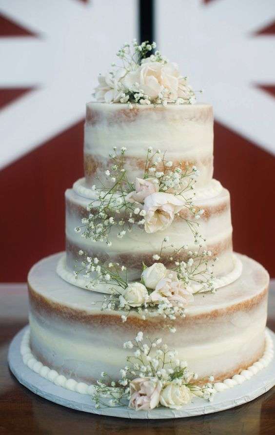 10 Beautiful Semi Naked Wedding Cakes