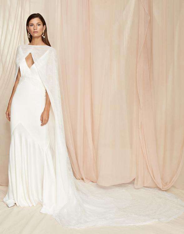 Wedding Dresses with Capes For Brides Who Wear Hijab