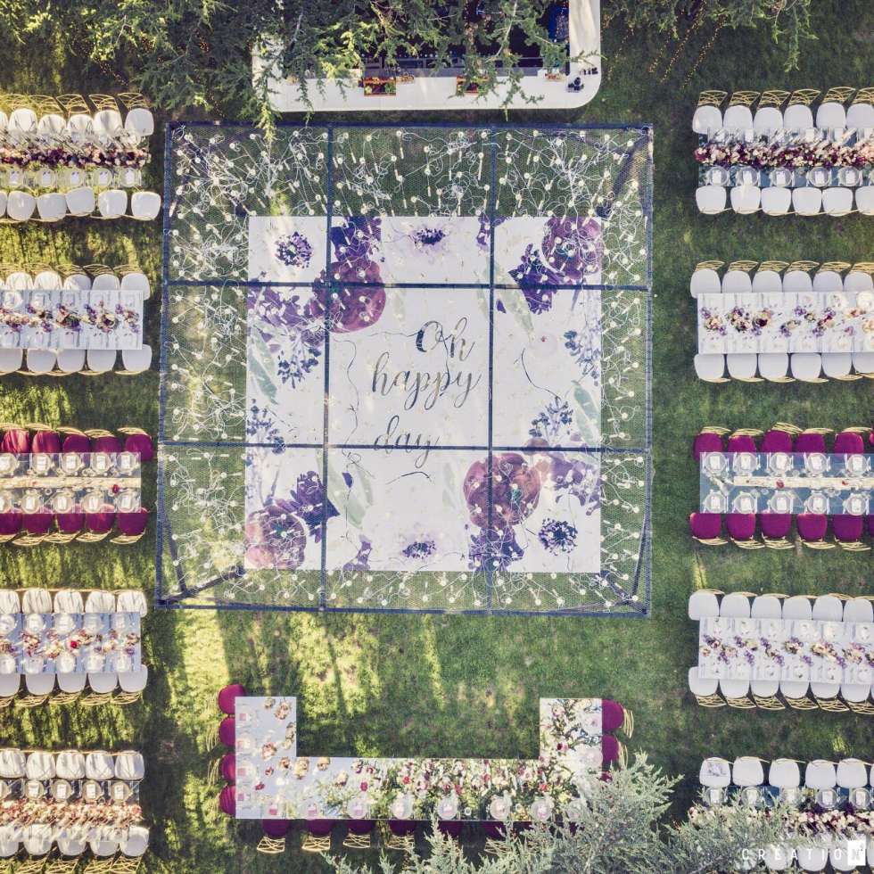 A Burgundy Garden Wedding in Lebanon