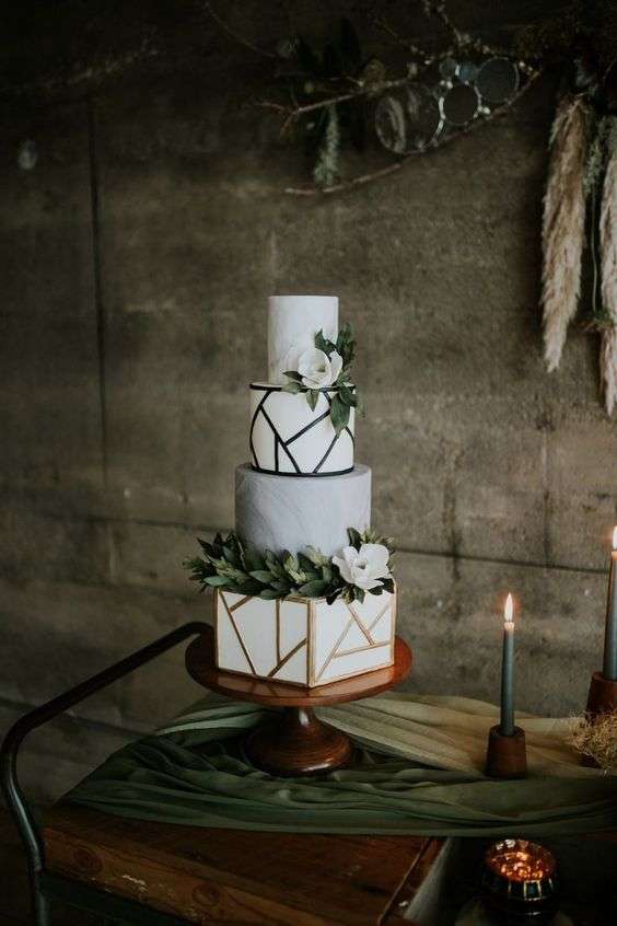 أفكار عصرية لكيكة حفل زفافك