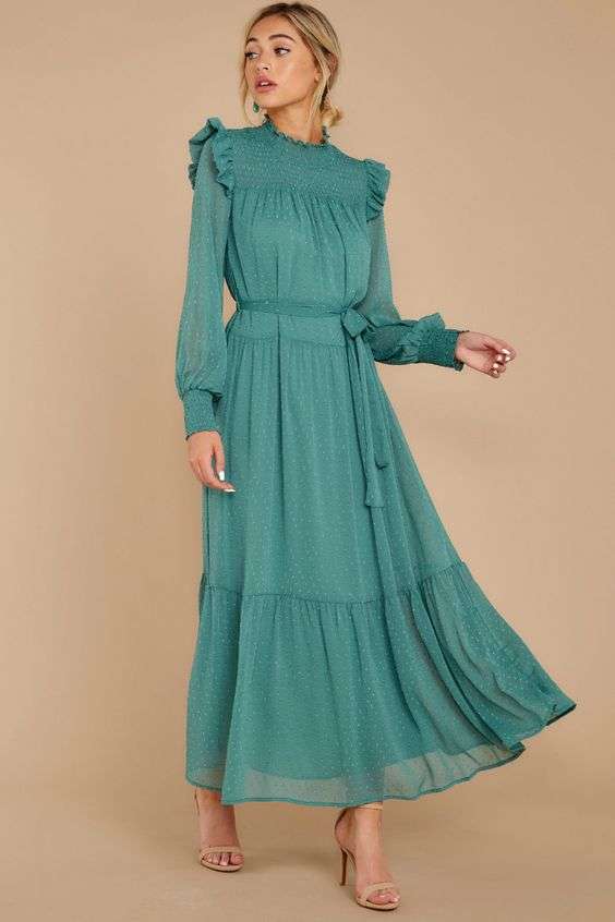 Long Sleeved Maxi Dresses For Ramadan