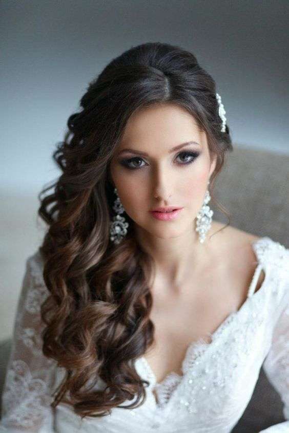 Side Swept Bridal Hair