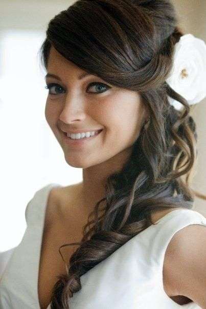 Side Swept Bridal Hair