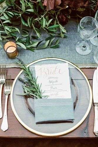 Greenery Wedding Table Settings 11