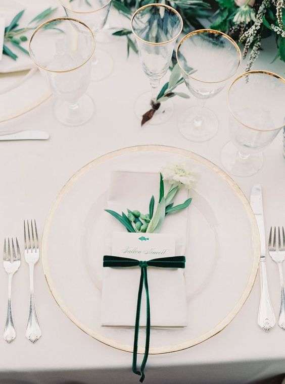 Greenery Wedding Table Settings 2