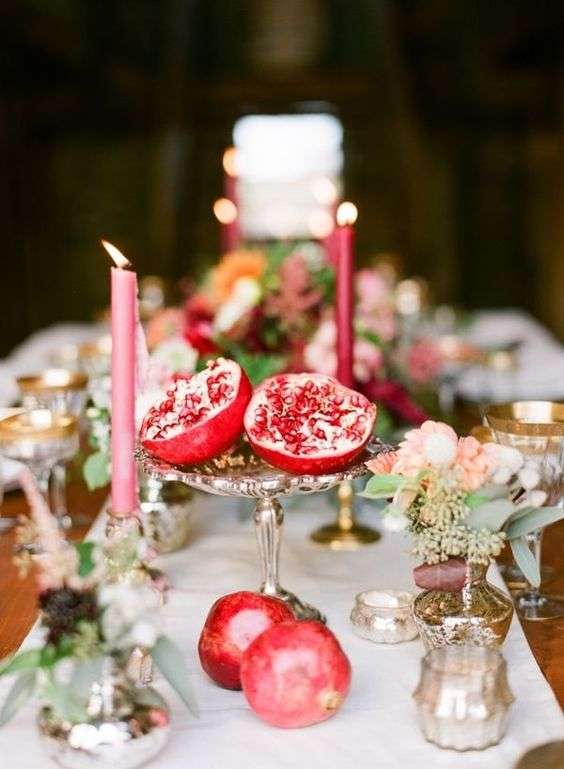 Pomegranate Wedding Tables