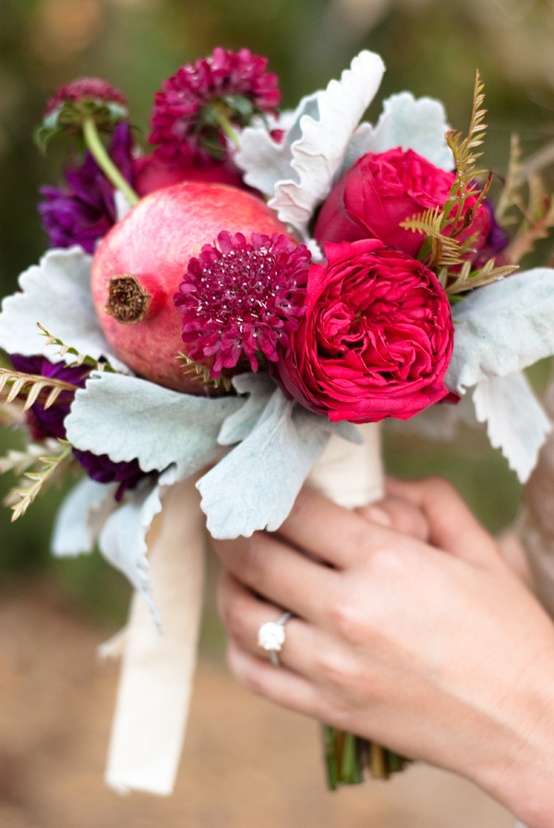 Pomegranate Wedding Bouquet 1