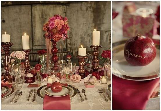 Pomegranate Wedding Tables