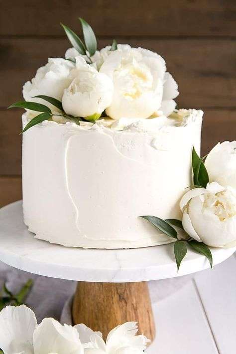 Peonies Wedding Cake 1