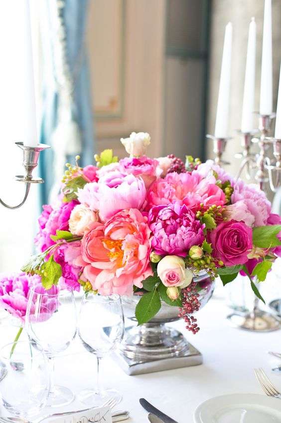 Peonies Wedding Centerpiece 2