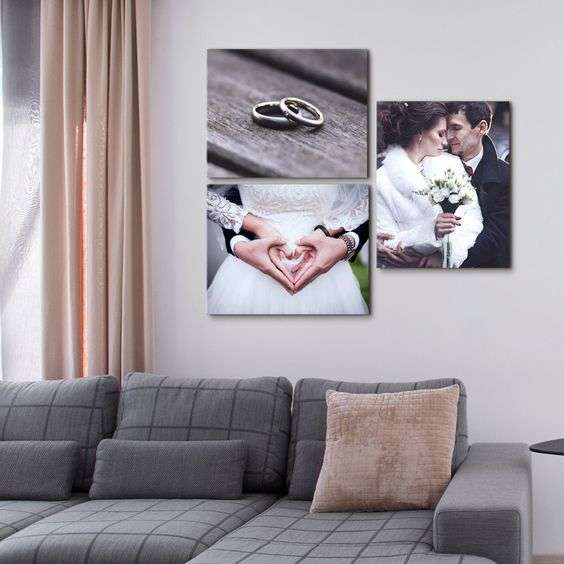 أفكار مبتكرة لعرض صور زفافك في منزلك الجديد