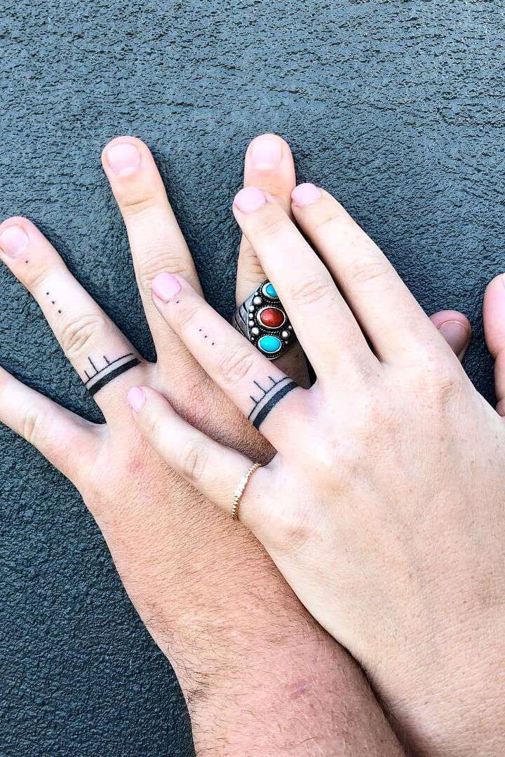 Tattooed Wedding Bands  replaced the wedding ring
