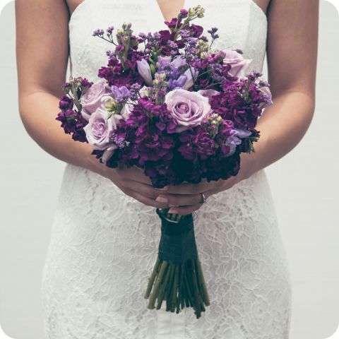 Pretty Purple Wedding Bouquets