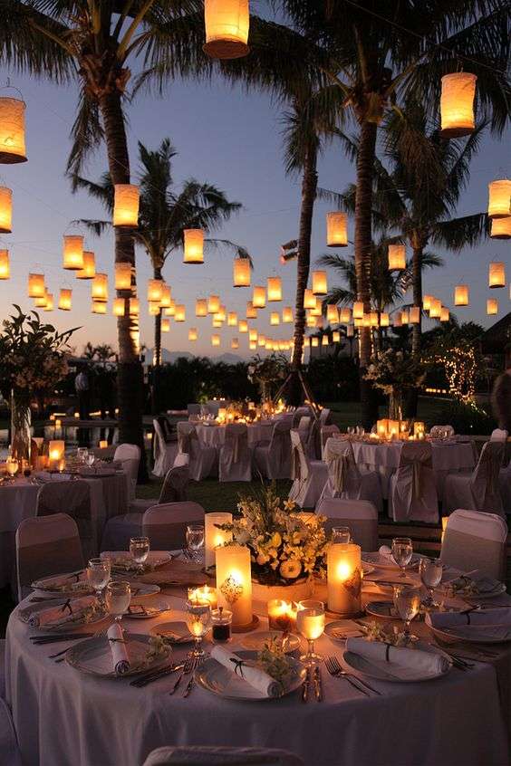 أفكار لتزيين حفل زفافك بالمصابيح الورقية 