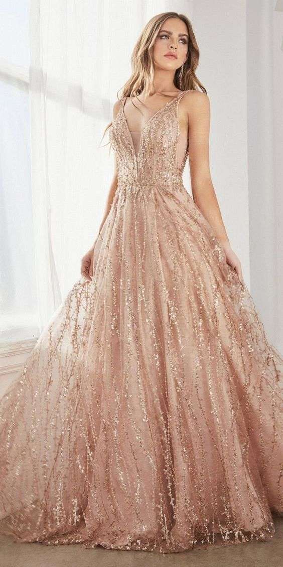Elegant Rose Gold Mother of the Bride Dresses V-Neck Long Sleeves Wedding  Guest | eBay