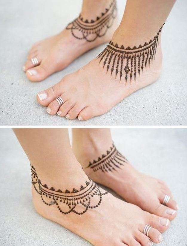 Henna Tattoo for Feet 6