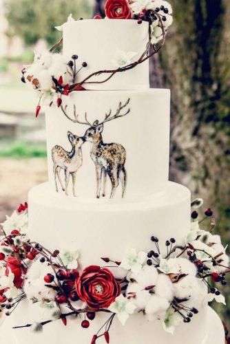 Lovely Christmas Inspired Wedding Cakes