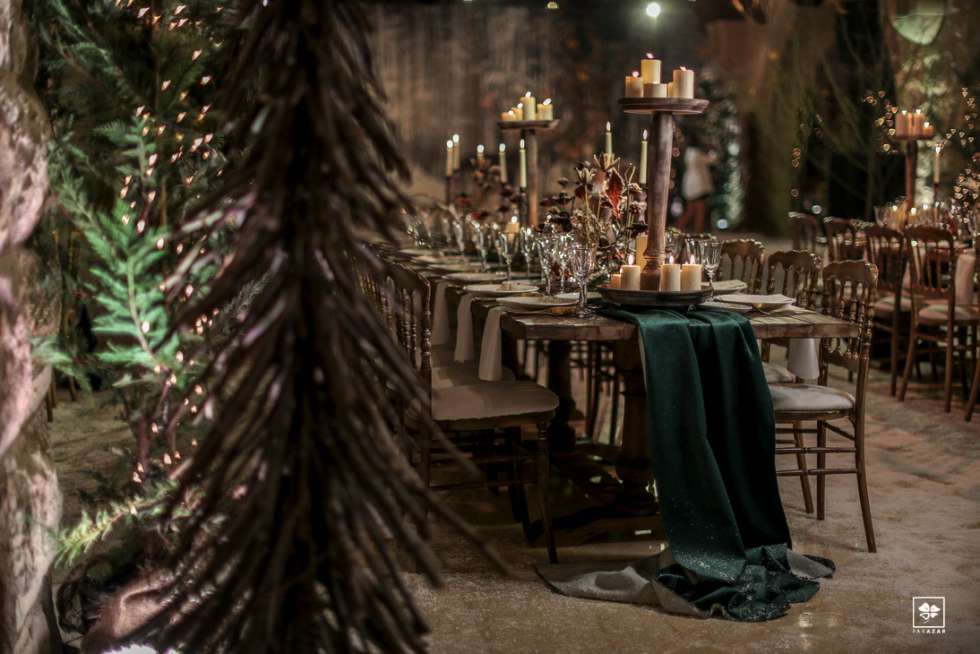 حفل زفاف ساحر بعيد الميلاد في لبنان