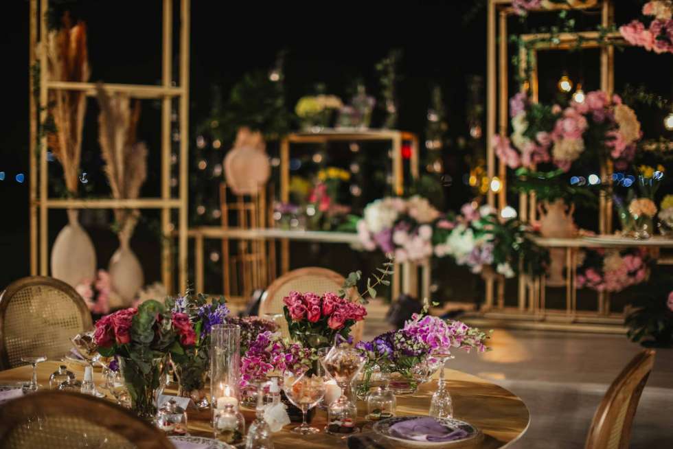 حفل زفاف بوهيمي في قطر