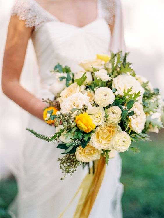 Ideas for a Yellow Wedding Bouquet
