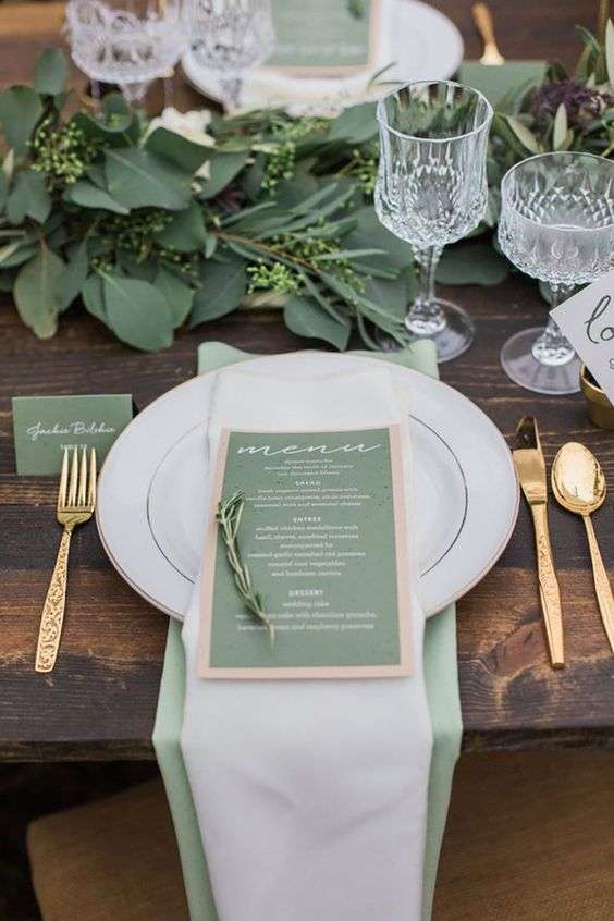 أفكار لثيم حفل زفاف ريفي باللون الأخضر