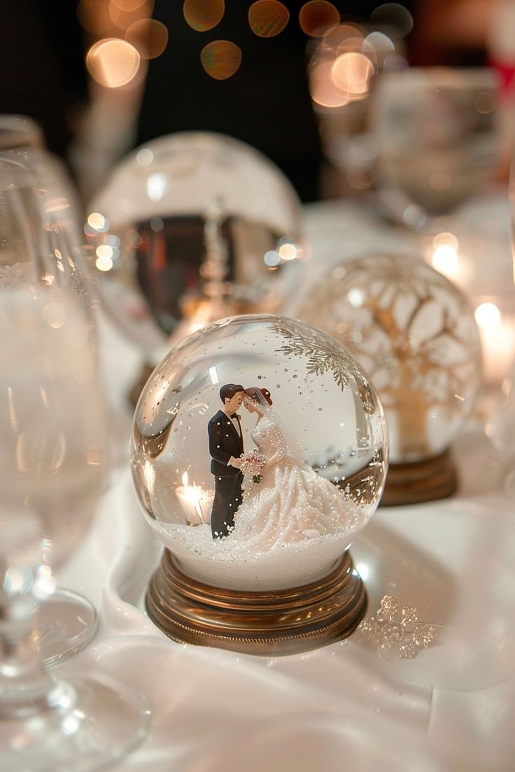 Use Snow Globes For Your Perfect Winter Wedding Use Snow Globes For Your Perfect Winter Wedding