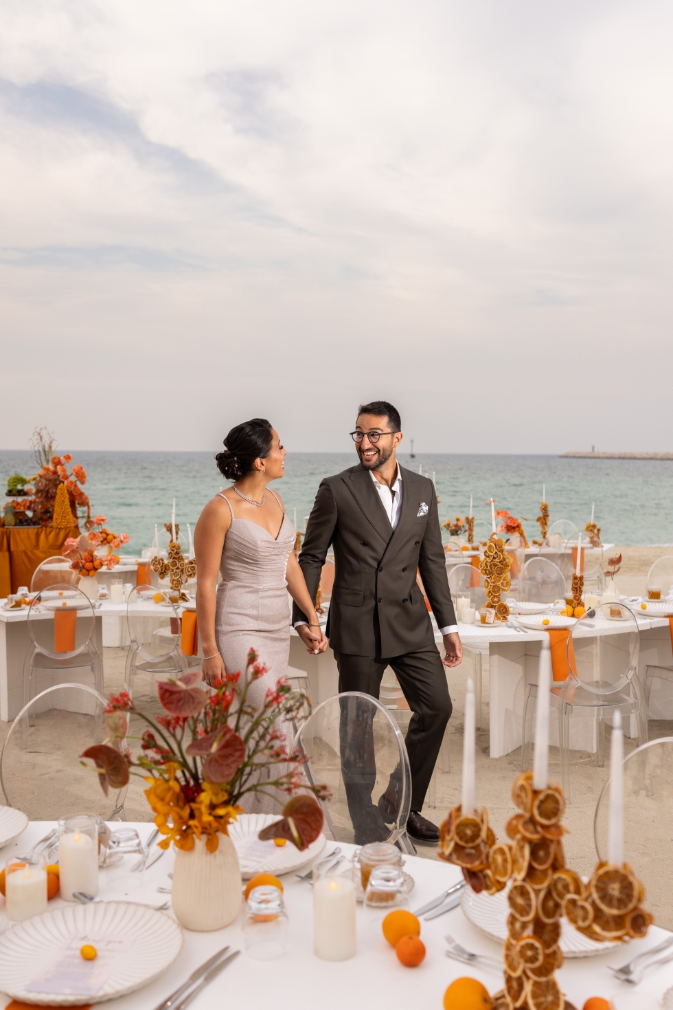 An Orange Engagement Party with Orange Hues