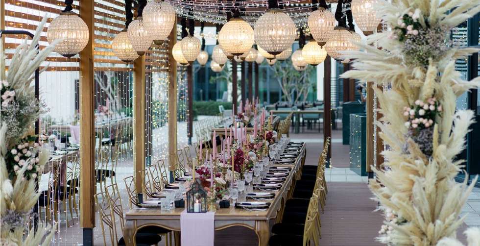 Outdoor wedding at Vida Emirates Hills