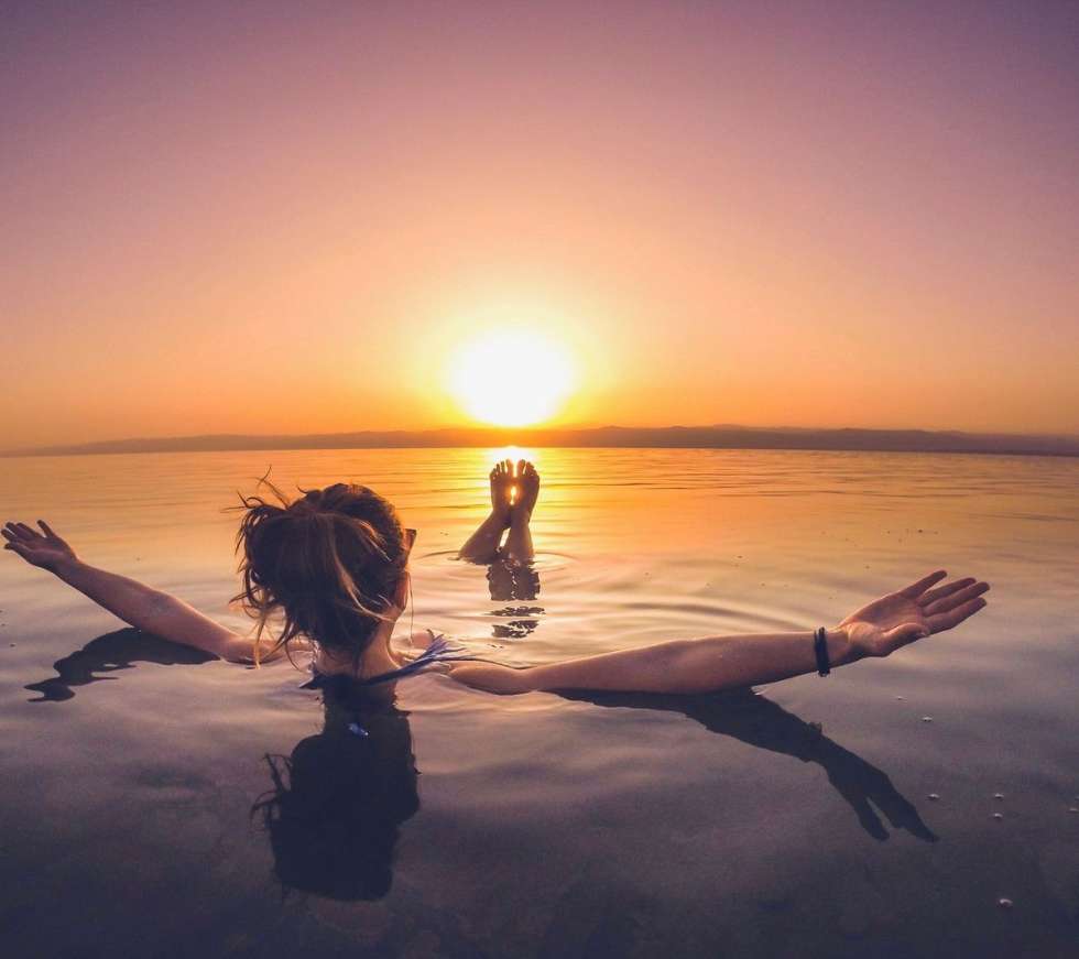 Floating at the Dead Sea