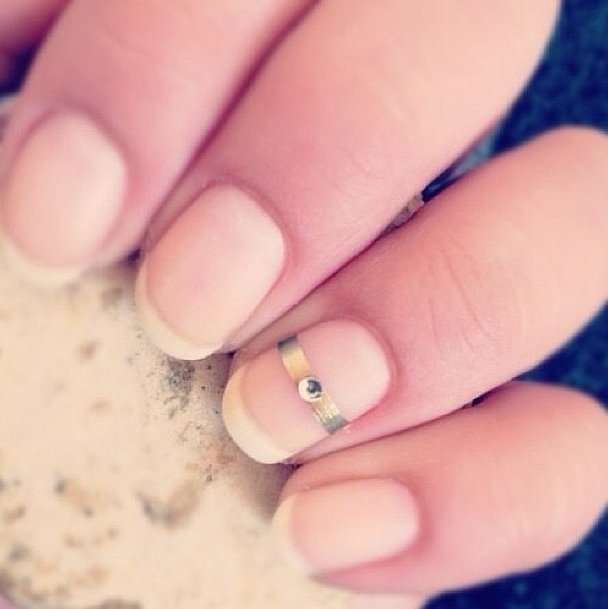 Gold Ring Nail Art