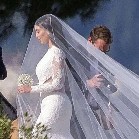 Kim Kardashian Wedding Veil