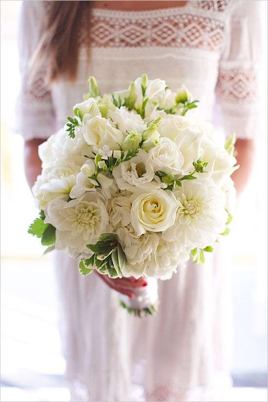 Green and Ivory Wedding Bouquet